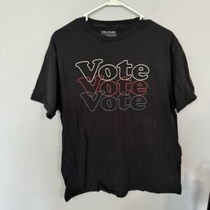 Melmarc Black Vote Graphic Tee Shirt Unisex Adult Size Large Short Sleeves